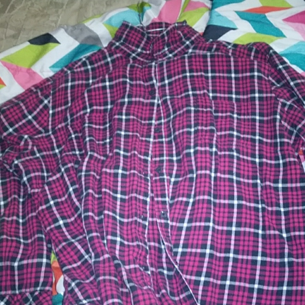 Plaid long sleeves shirt
